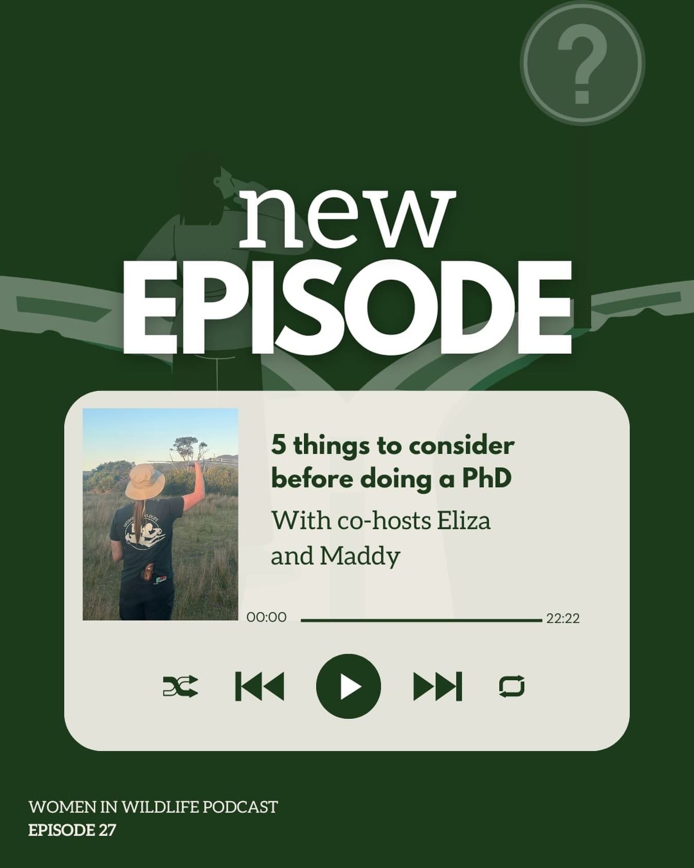 New podcast alert ‼️ This episode dives into the realities of doing a PhD in Australia. Co-host Eliza, now in the final year of her PhD, reflects on the best and worst parts of the journey so far, while co-host Maddy opens up about her decision to wa