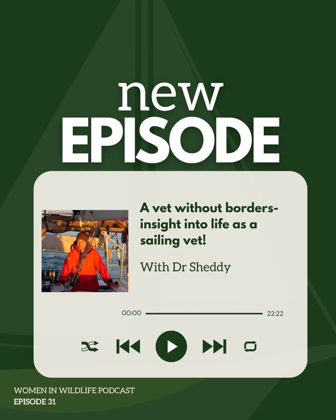 Running a veterinary clinic is hard, but imagine running a veterinary clinic on a sailing boat?! ⛵️

This month&rsquo;s episode is adventure packed with the very inspiring Dr Sheddy, a veterinary professional redefining conservation and animal care t