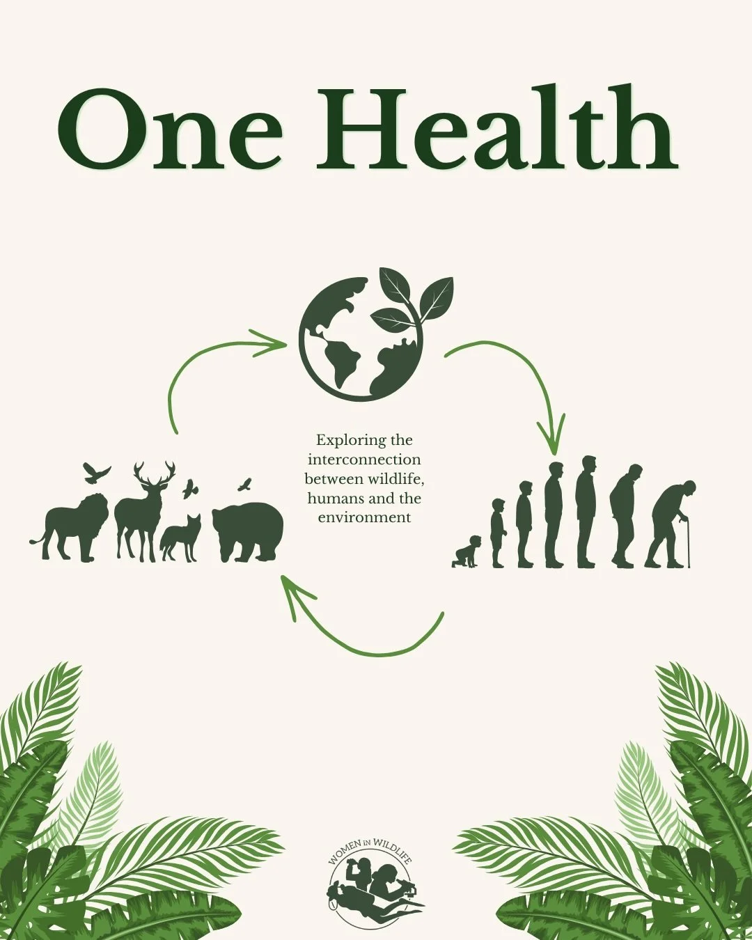 One Health Approach🌏
Interconnections between the environment, human population and wildlife

🌿Environmental health of soil, water air and maintaining biodiversity 

🦫Open and Closed systems of wildlife management and controlling vectors and disea