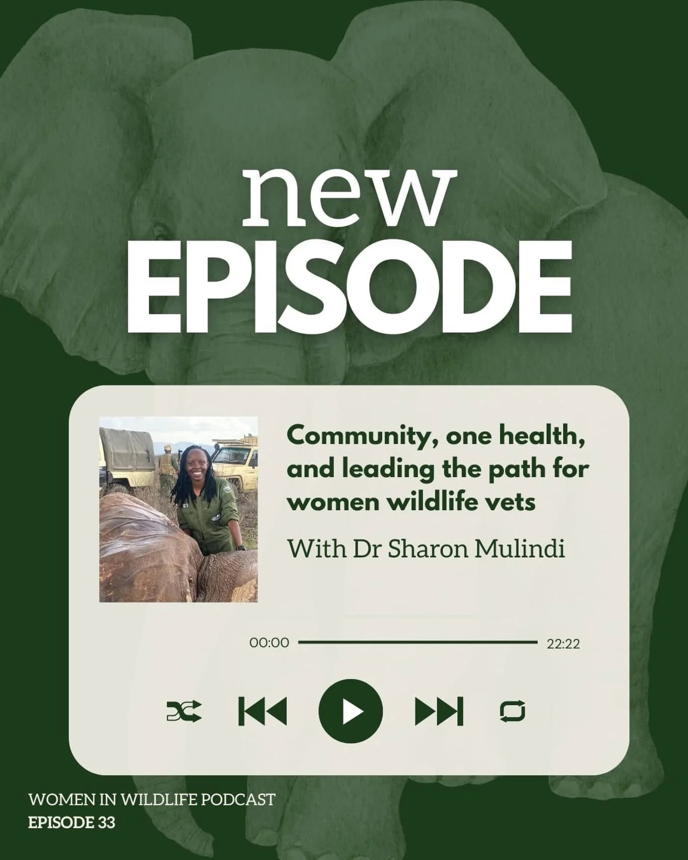 In this month&rsquo;s episode of the WIW podcast we explore the journey of Dr. Sharon Mulindi, a dedicated wildlife veterinarian from Kenya! 🐘

Sharon shares her experiences working in remote areas, facing challenges as a woman in the field, and eng