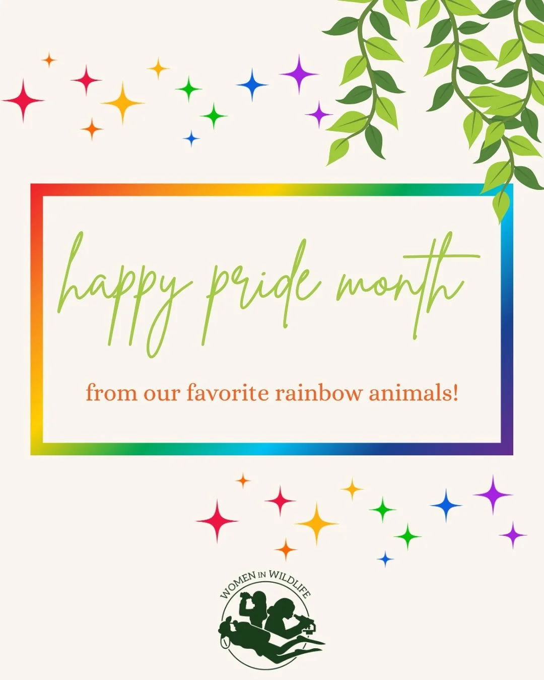 Happy Pride Month from our favorite rainbow wildlife! 🌈

✨ These animals show their pride in style - who&rsquo;s your favorite diva? ✨ 

Everyone belong here ❤️🩷🧡💛💚🩵💙💜

#womeninwildlife #pride #pridemonth #lgbtq #equality