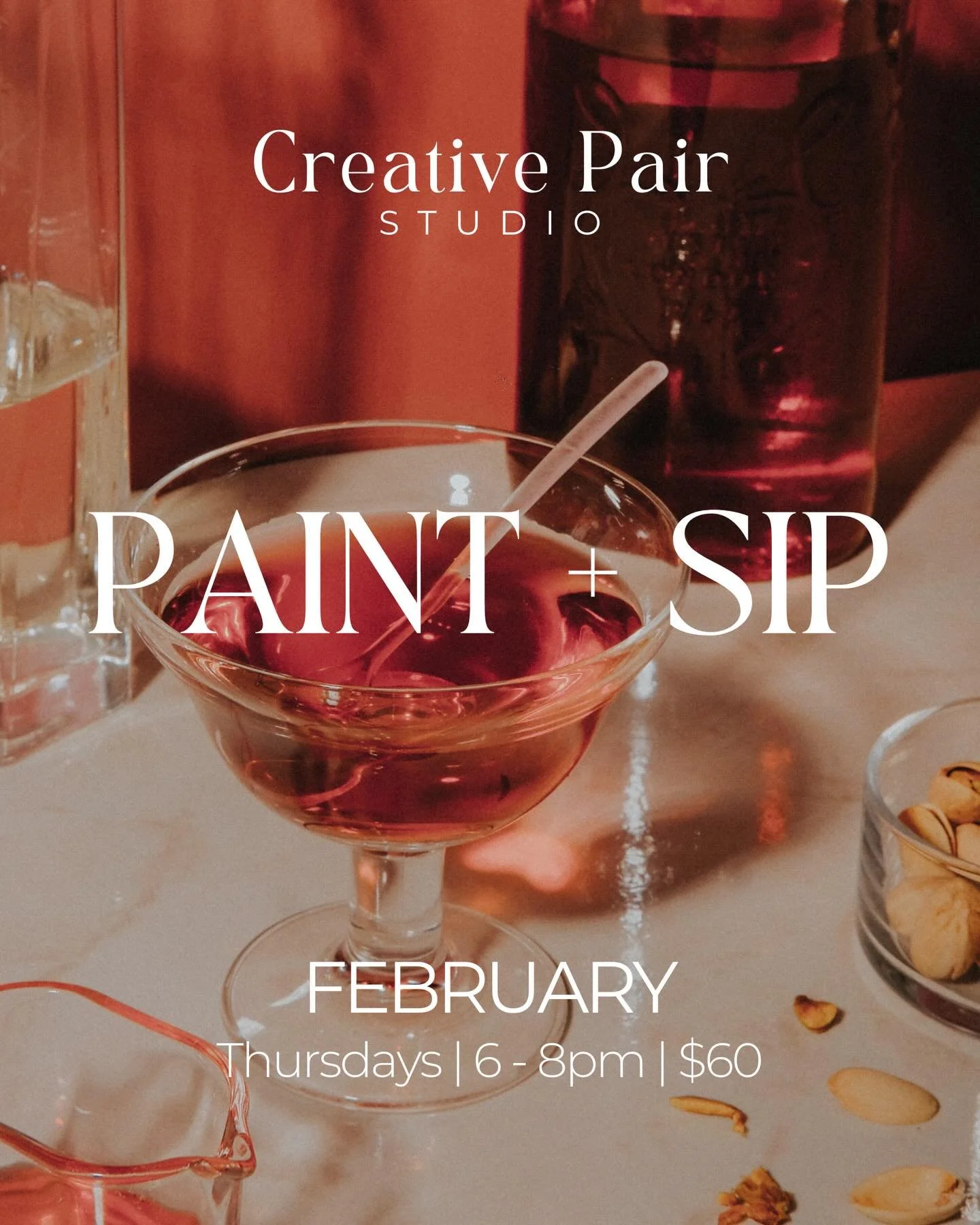 February plans? We&rsquo;ve got you 🍷🎨 Our February Paint &amp; Sip classes are here. The perfect excuse to unwind, get creative and do something a little different.

Bring a friend or come solo 💕 you&rsquo;ll leave with your own artwork and a smi