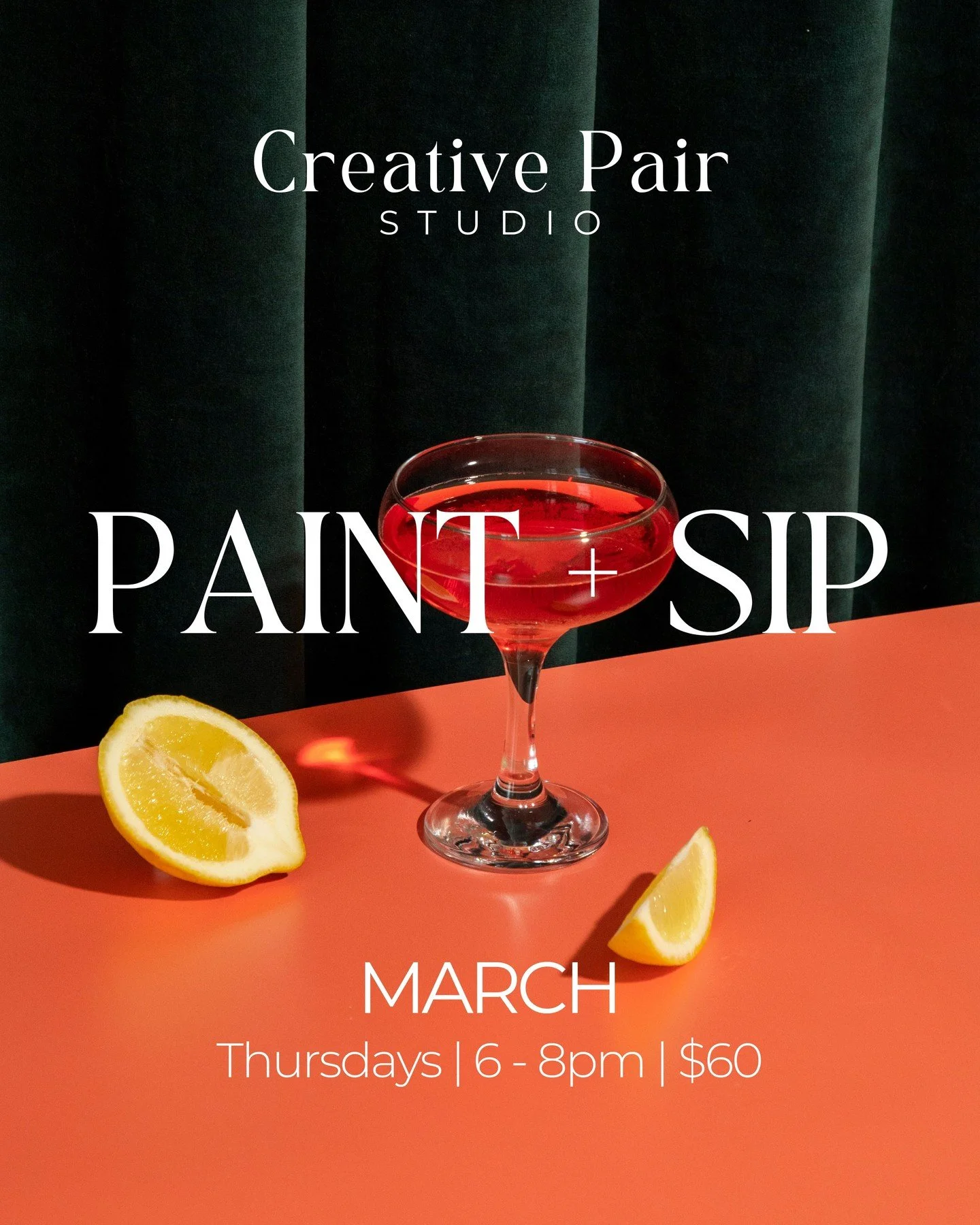 March plans? Sorted 🎨🥂

Our March Paint &amp; Sip sessions are filling fast - think relaxed evenings, guided painting and that midweek creative glow up.

Perfect for friends, date nights or solo self care time.

Seats are limited (and they always g