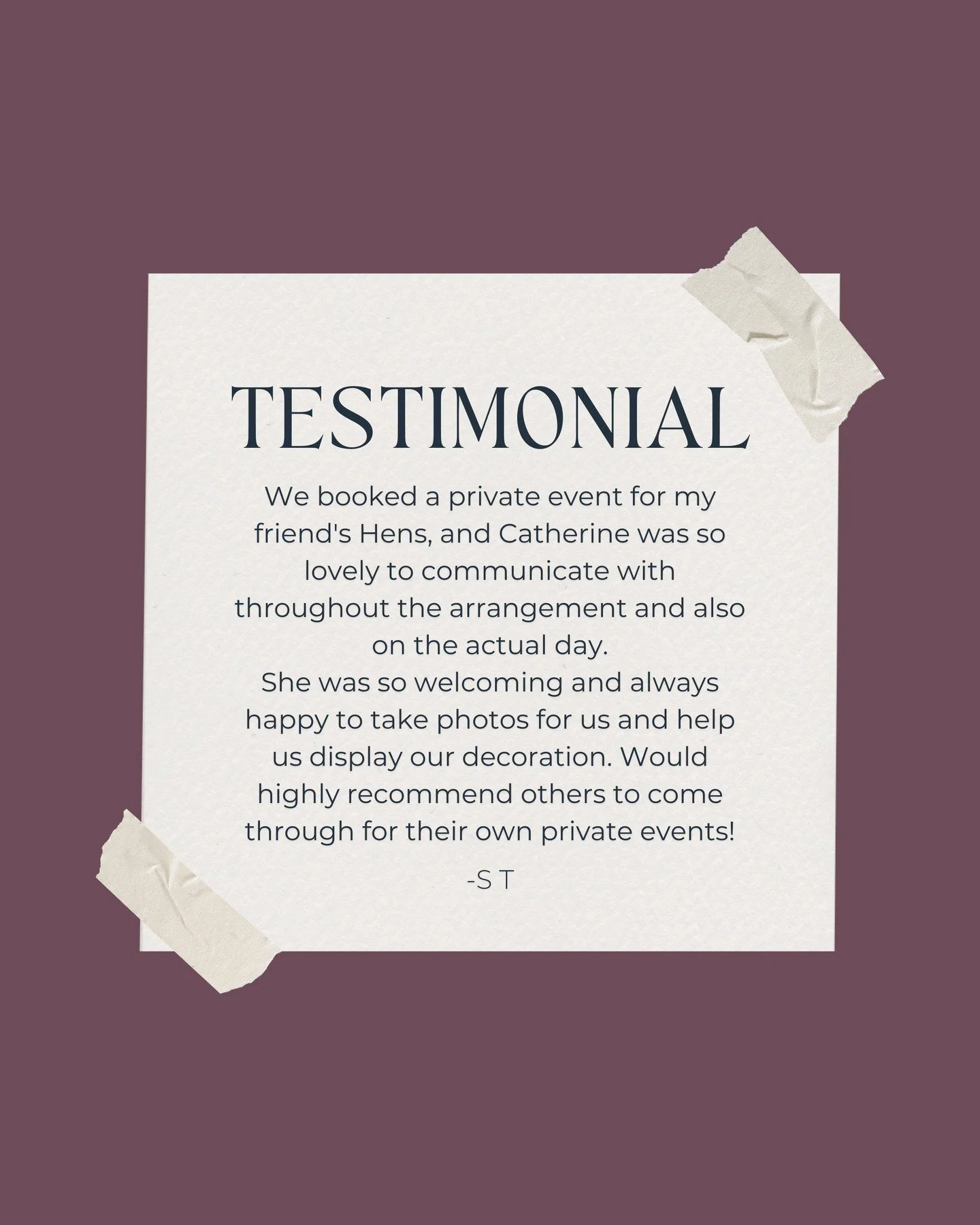 &ldquo;Would highly recommend others to come through for their own private events!&rdquo; 💬

Nothing makes us happier than hearing that our guests had an unforgettable time 💛

Planning something special? Let us host it! Get in touch 📞 0411 722 162