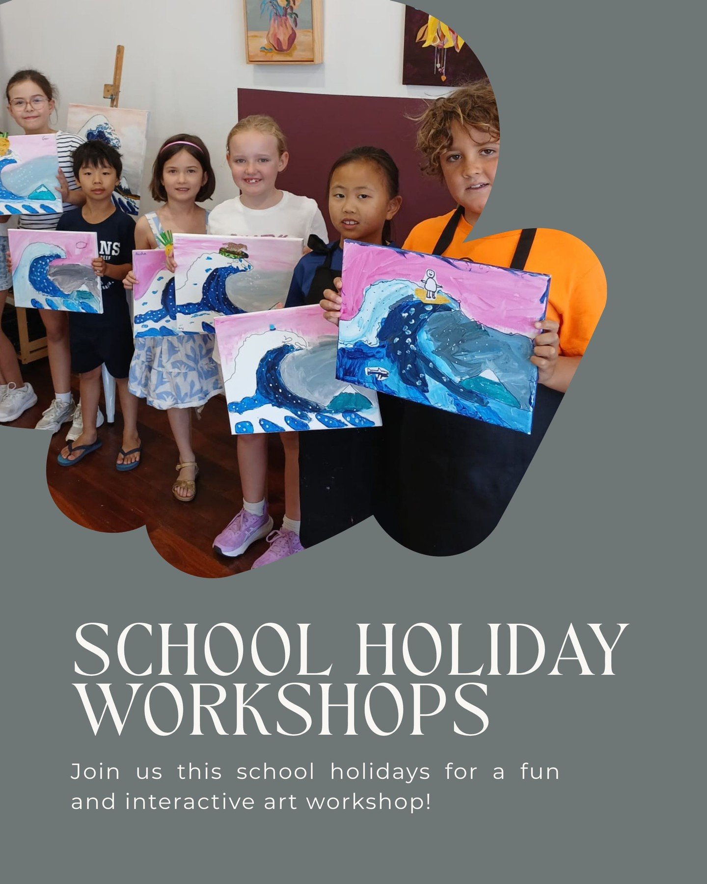 Let us handle these school holidays and keep the kids off screens, into something creative! 🎉 🧑&zwj;🎨 From painting to hands on art projects, our workshops are all about fun, creativity and making something they&rsquo;re proud of.

▫️ April 13th, 
