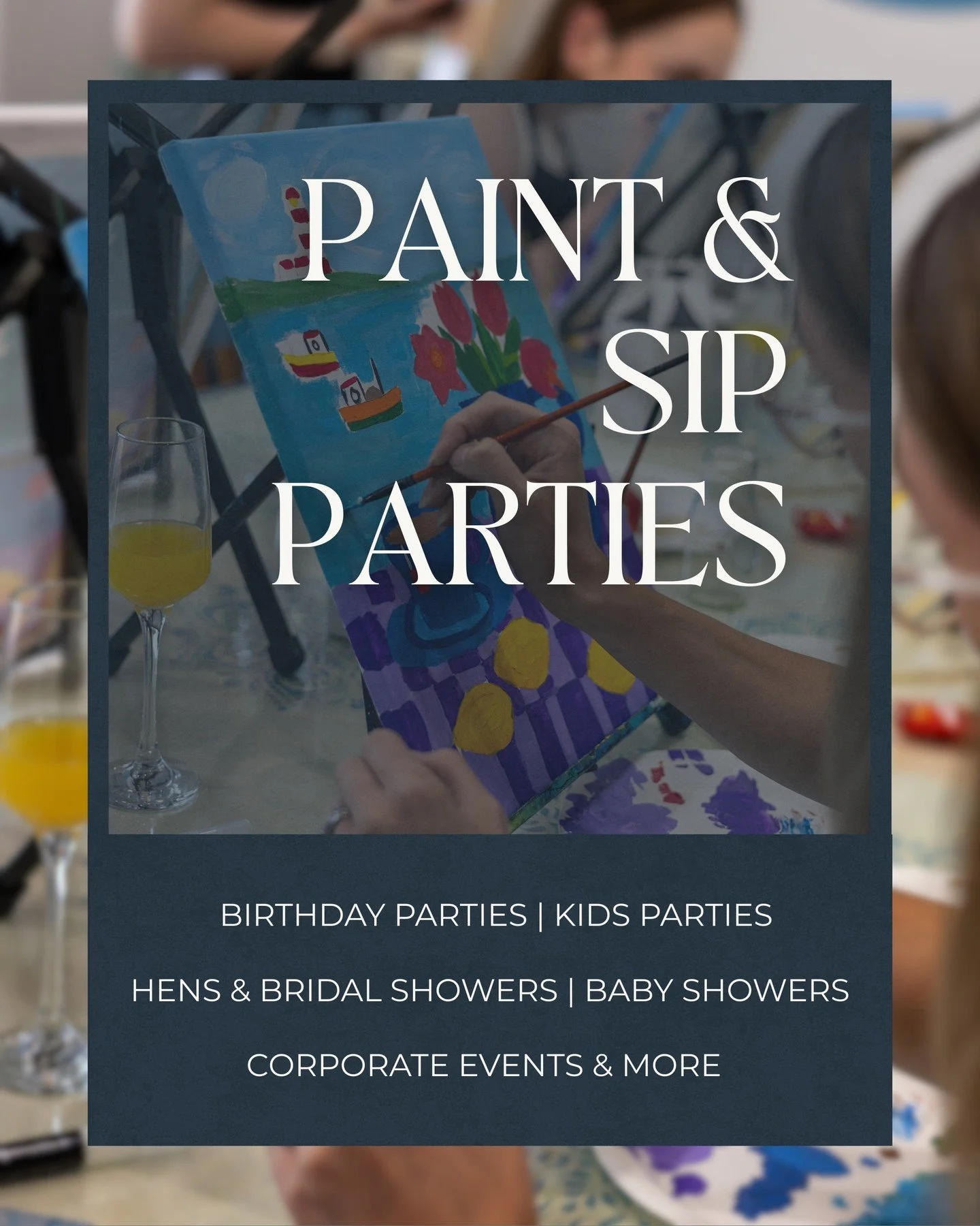 The party idea everyone is talking about... 🥂🎨

Host a Paint &amp; Sip Party where everyone gets to relax, laugh and create something they&rsquo;ll take home with them.

Book in your date! Get in contact 📞 0411 722 162

#creativeevetnsperth #perth