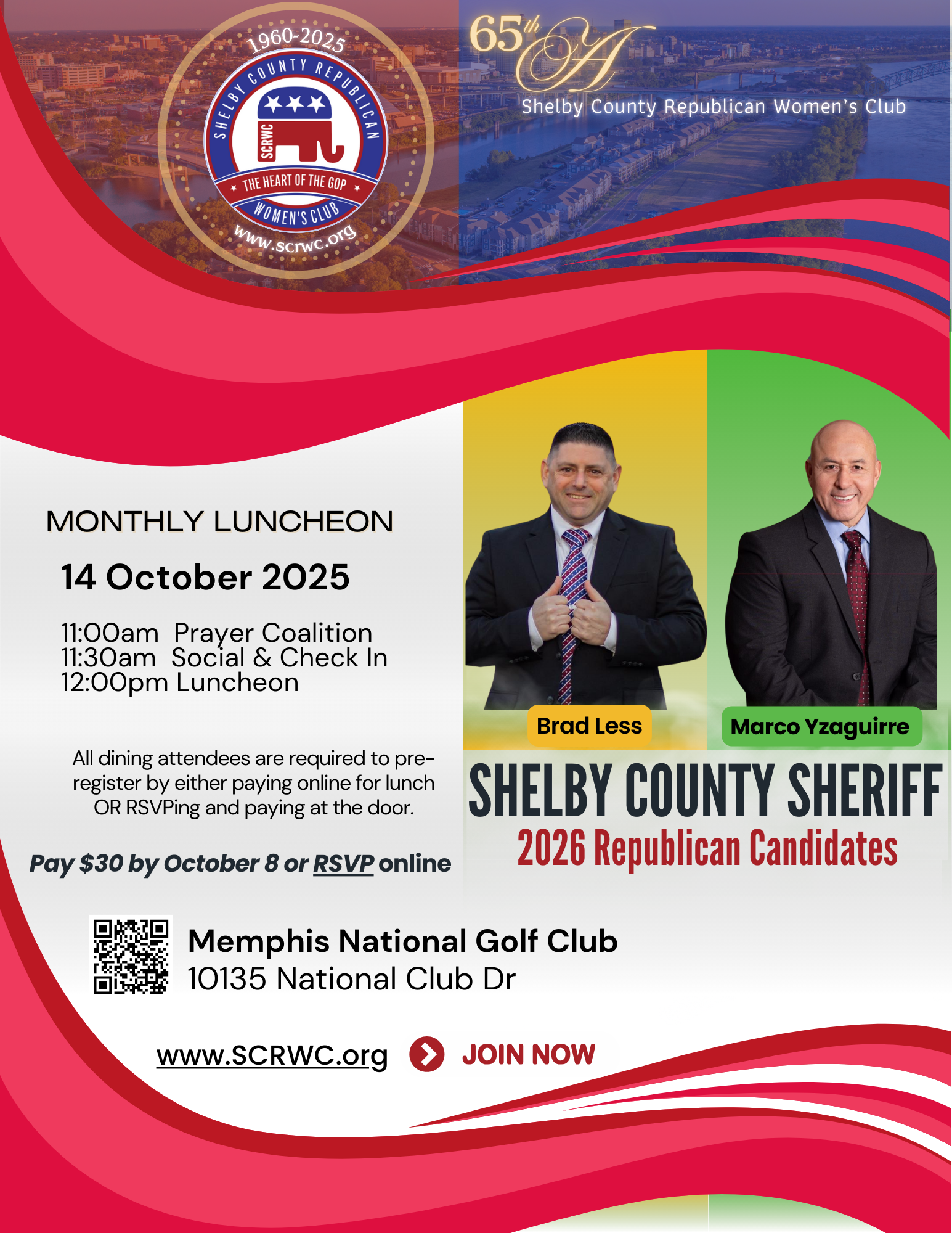 October Luncheon with 2026 Sheriff Candidates Brad Less and Marco Yzaguirre