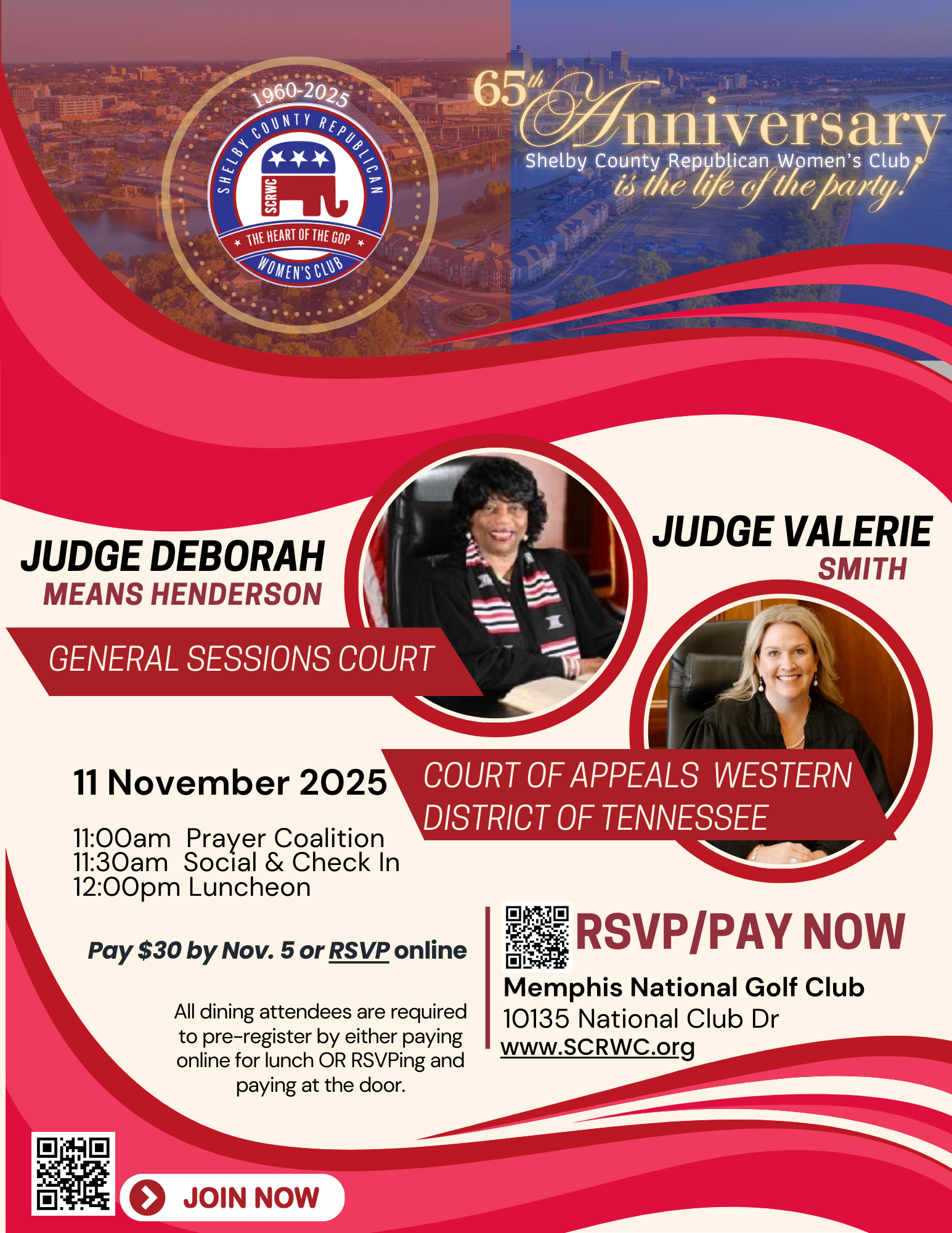 November Luncheon with Judges Deborah Means Henderson and Valerie Smith