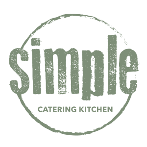Simple Catering Kitchen logo in green text with a circular border.