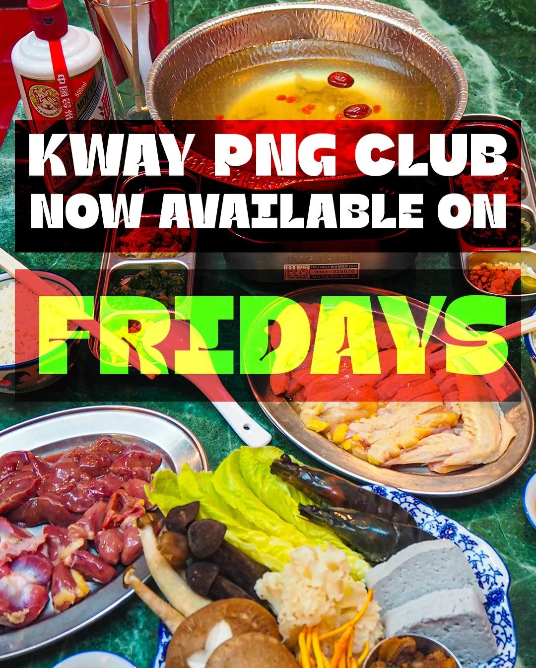 YOU ASKED FOR IT!!! Fridays are getting even better! 🔥
Kway Png Club&rsquo;s chicken rice steamboat is officially a Friday affair!

The craze is REAL &mdash; come kick off the weekend with this authentic Hainan-style favourite at Choon Hoy Parlor.


