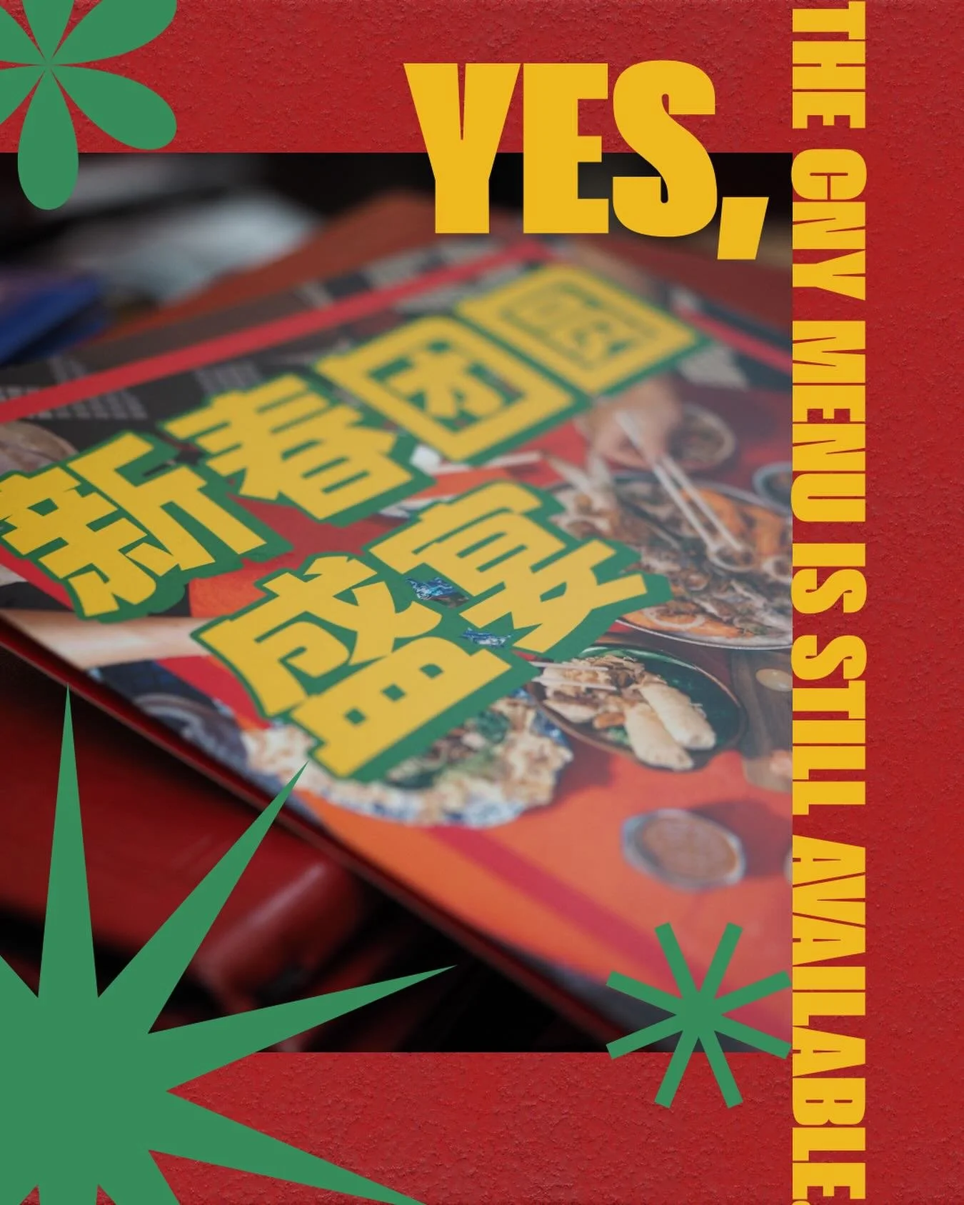 Yes, the CNY menu is still available! 🧧

Some reunions do not end when the new year does.
Gather the family, linger a little longer, return to flavours that feel familiar, comforting, and deeply rooted.

A table meant for sharing, stories meant to b