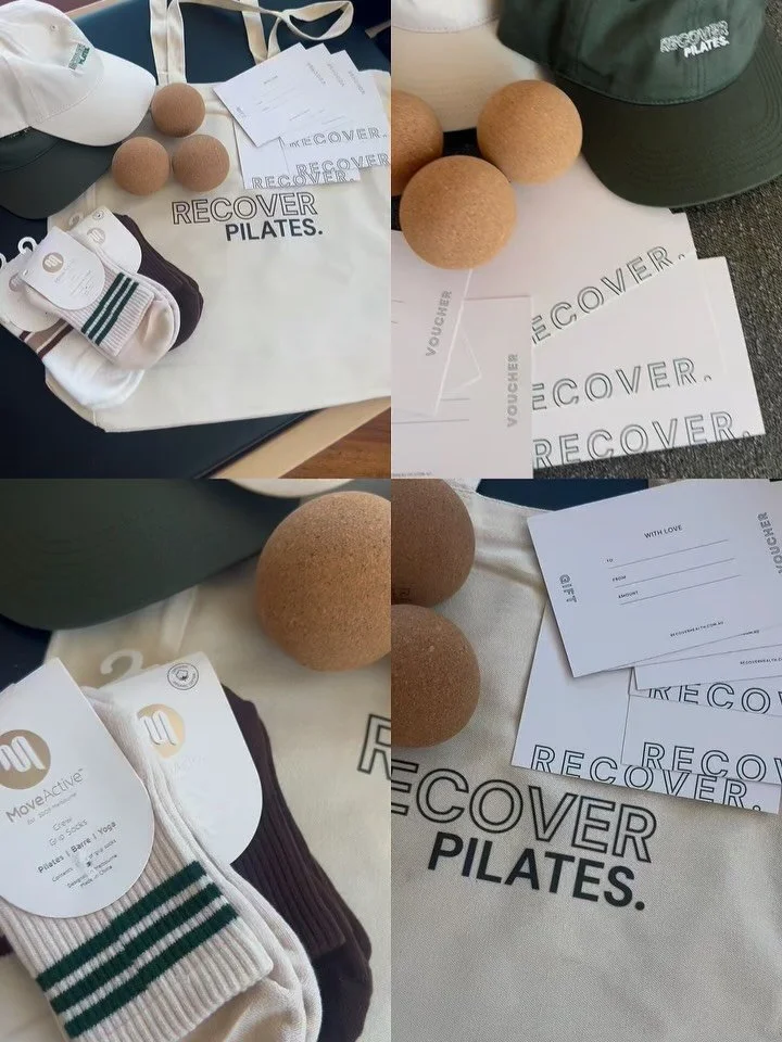 ✨ ULTIMATE PILATES CHRISTMAS GIFT PACK ✨

The perfect gift for your Pilates-lover (or a little treat for yourself) 🎄

Our Christmas bundle includes:
- 6 x Reformer Class Pack
- Recover Tote Bag
- Cork Ball
- Recover Cap
- Pilates Socks

 $235 wrappe