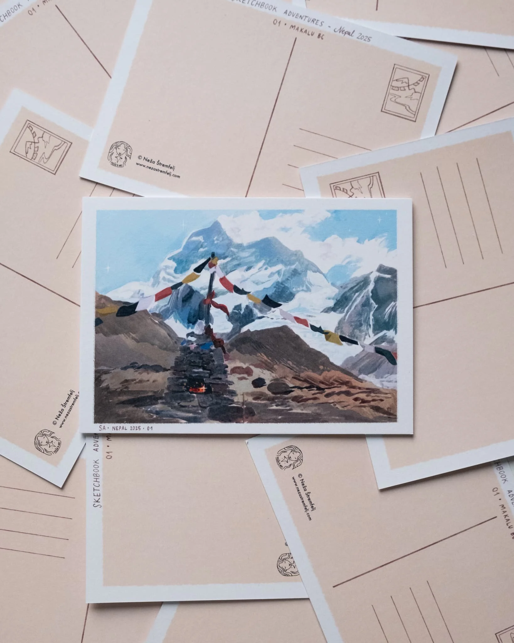Makalu Base Camp — A6 Postcard