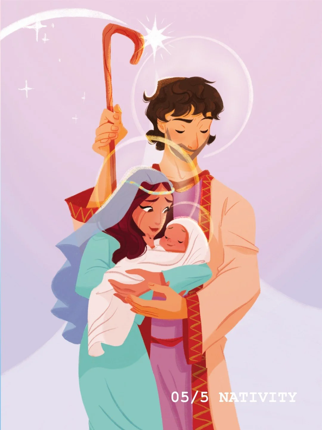 O come let us adore Him!
As the final illustration for my Christmas cards I wanted to design the nativity scene - continuing the tradition of drawing it every Christmas and celebrating the reason for the season 😌✨
Merry Christmas!
