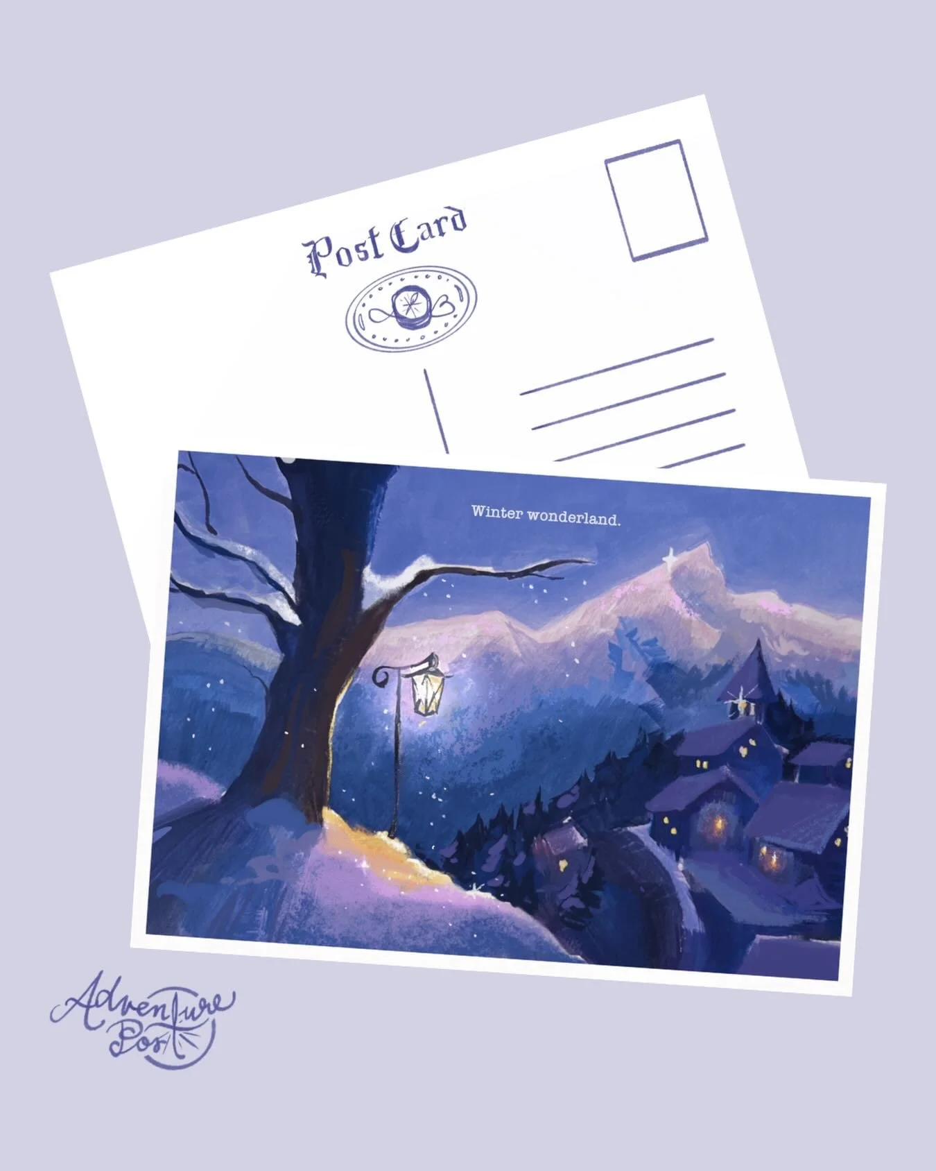 I designed my newsletter as a monthly postcard from my creative journey. This is the postcard I created for the February edition 🌨️💜

If you&rsquo;d like to receive the next one in your inbox, you can sign up through the link in my bio 💫

I&rsquo;