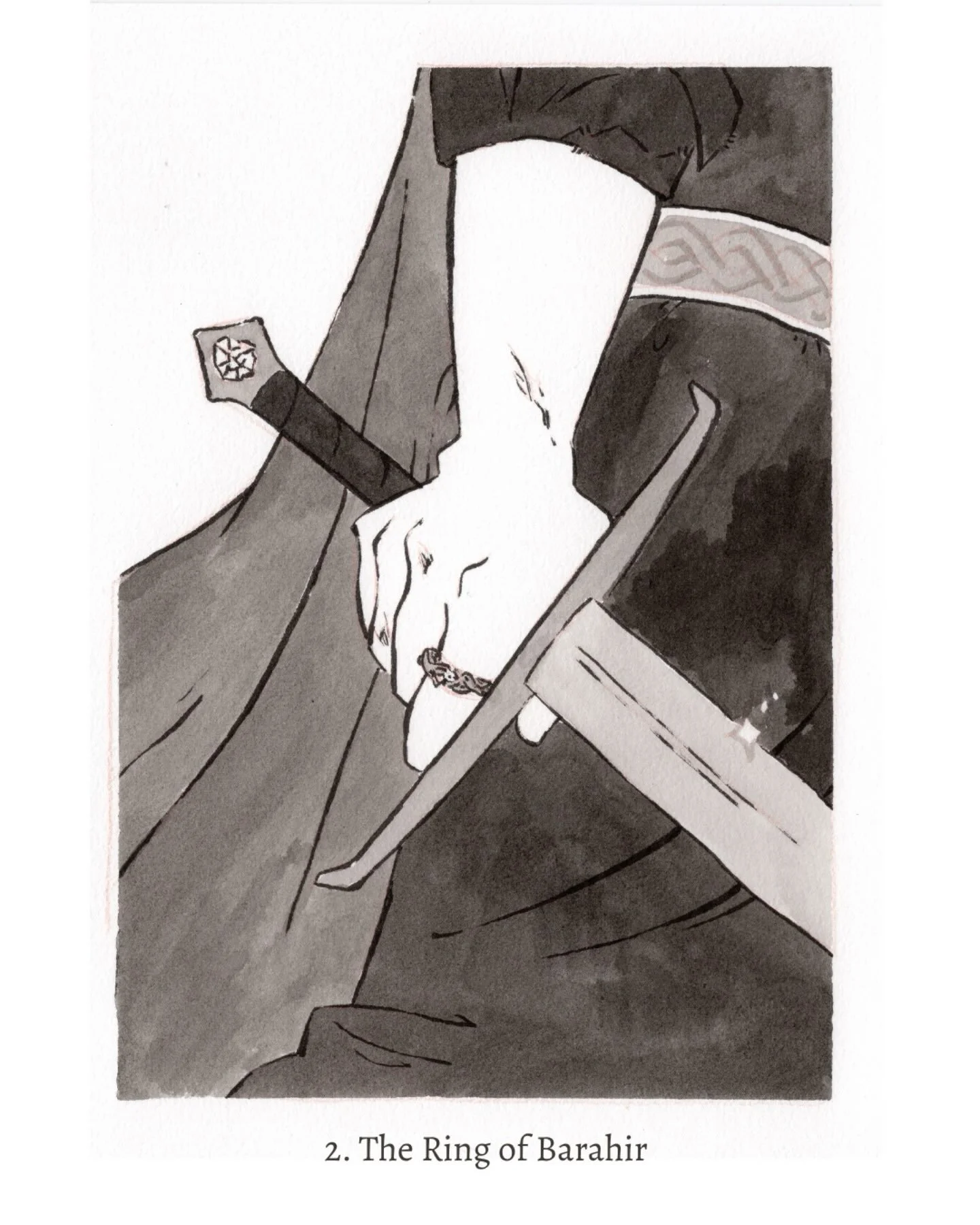 Inktober day 2: The Ring of Barahir 💍

Relationship between elves and men in Tolkien&rsquo;s world is &hellip; rocky. But this ring is a token of friendship that will connect men and eves into aliances centuries later.