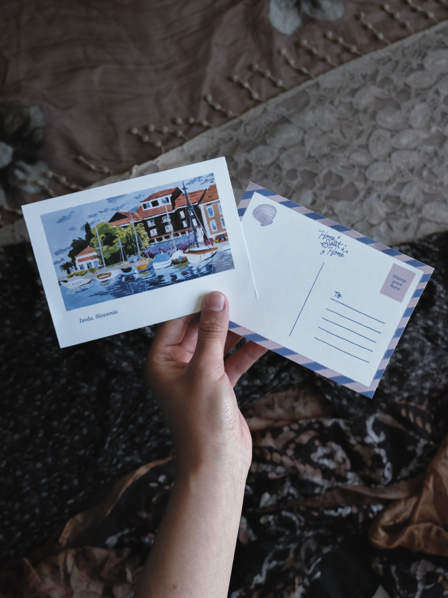 Izola — Art Postcard