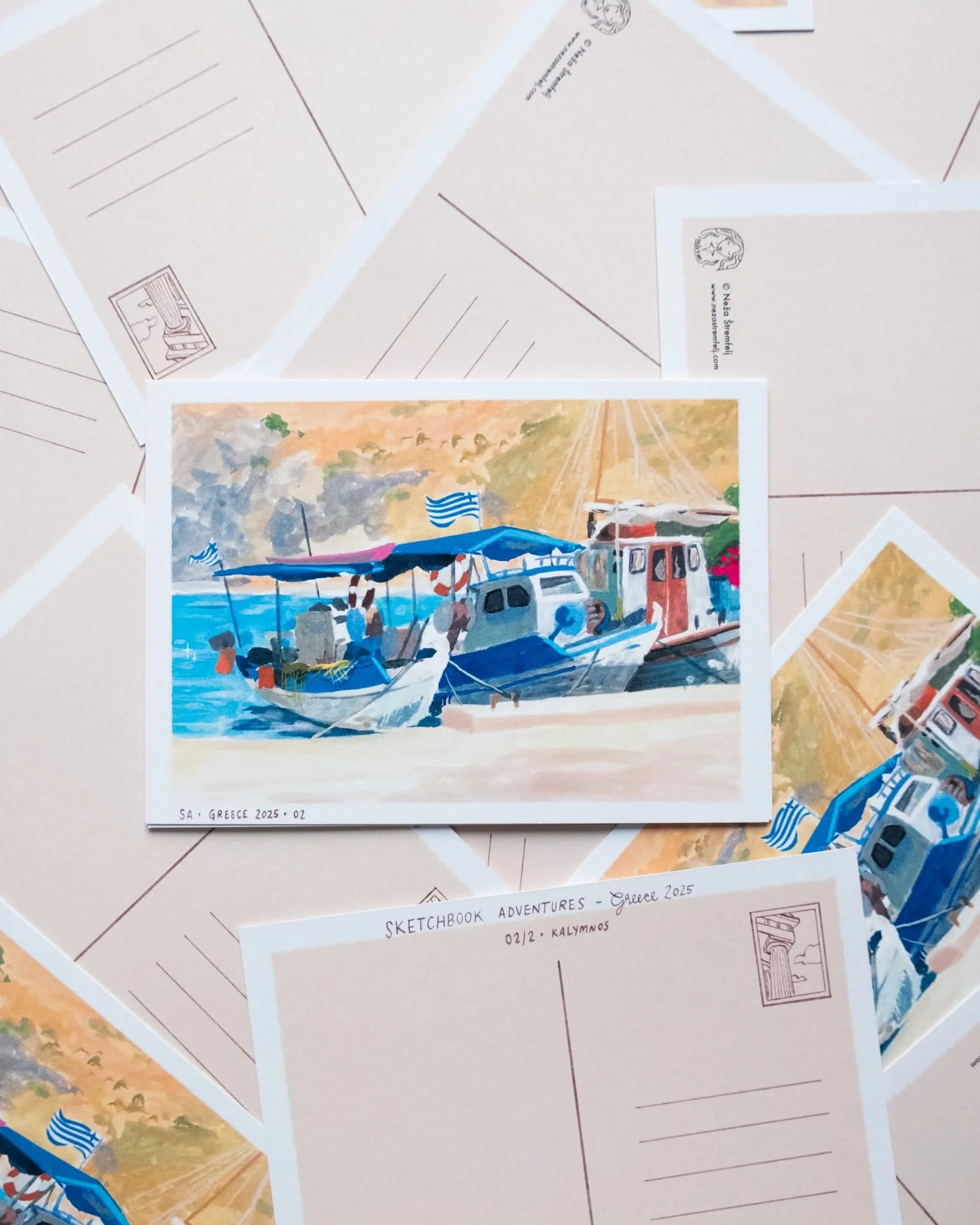 Vathy, Kalymnos — A6 Postcard