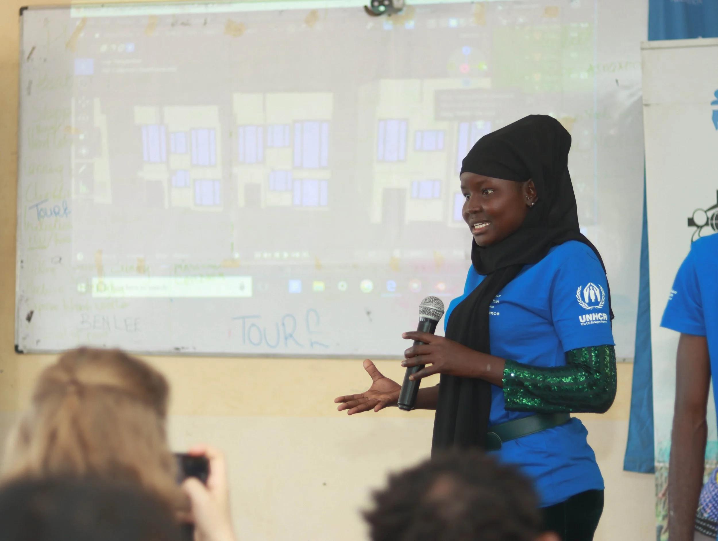 A creative Gateway student giving a presentation during a 3D modelling class