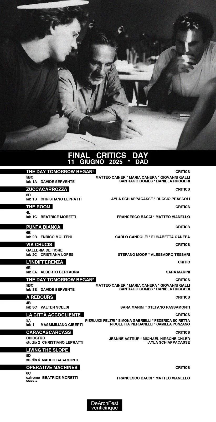 DeArch Fest - Final Critics 2025