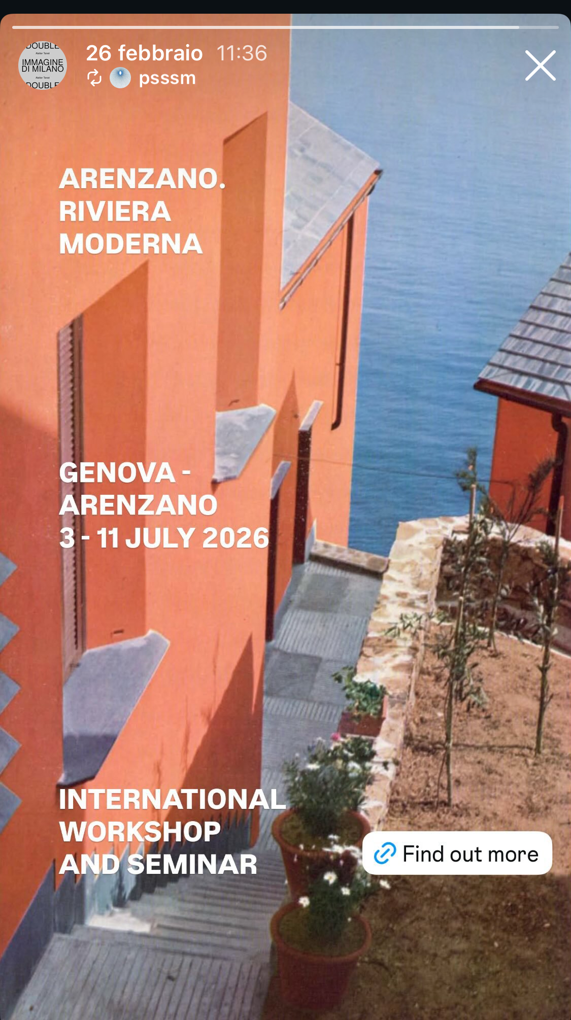 Arenzano. Riviera moderna - Workshop and seminar 2026