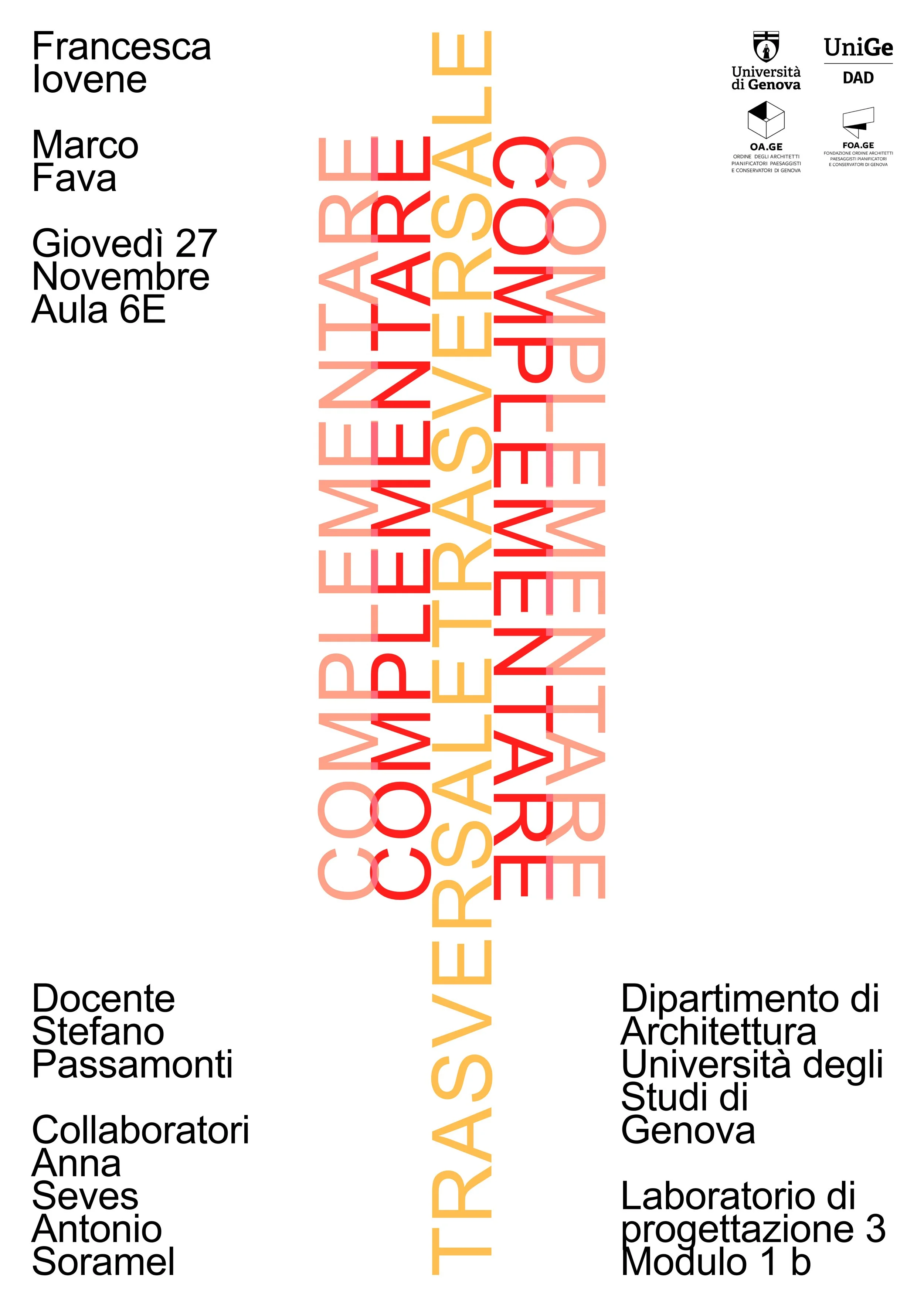 Complementare Trasversale - UniGe 2025