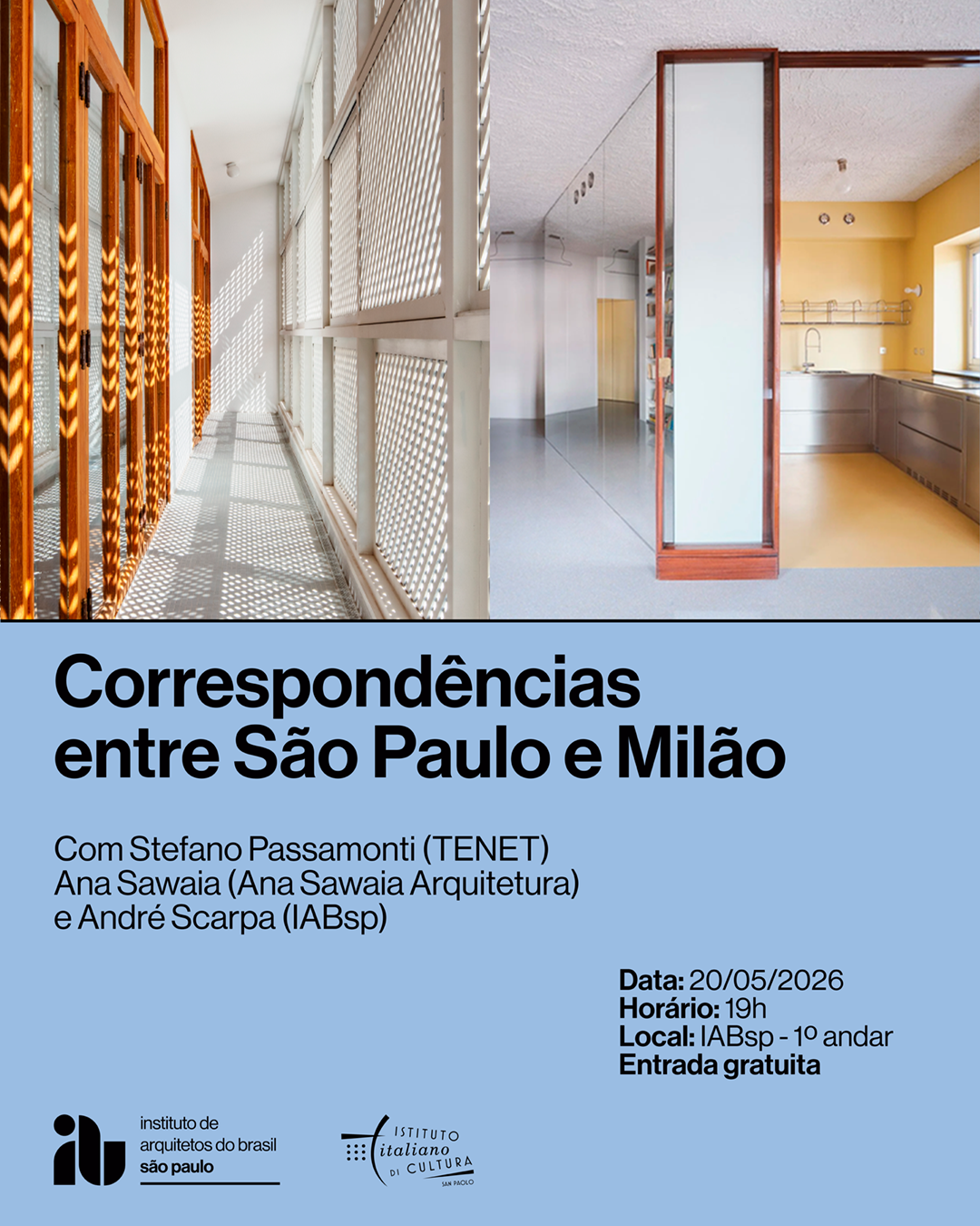 Correspondências entre São Paulo e Milão - 2026