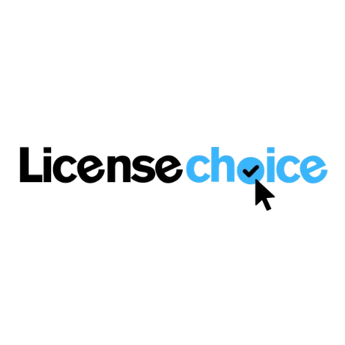 Logo for License to Choose with a checkmark inside the letter 'o' in 'choice'.