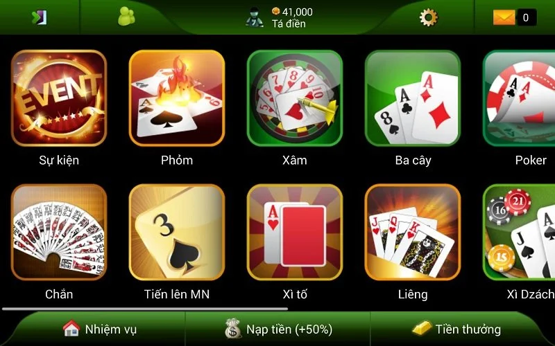 game đánh bài online đổi tiền mặt