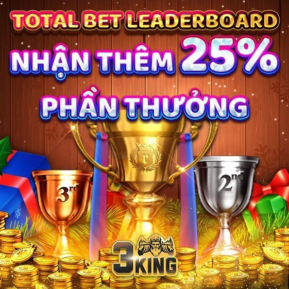 Sự Kiện 3King - Nhận Thêm 25% Phần Thưởng Cho Game Thủ