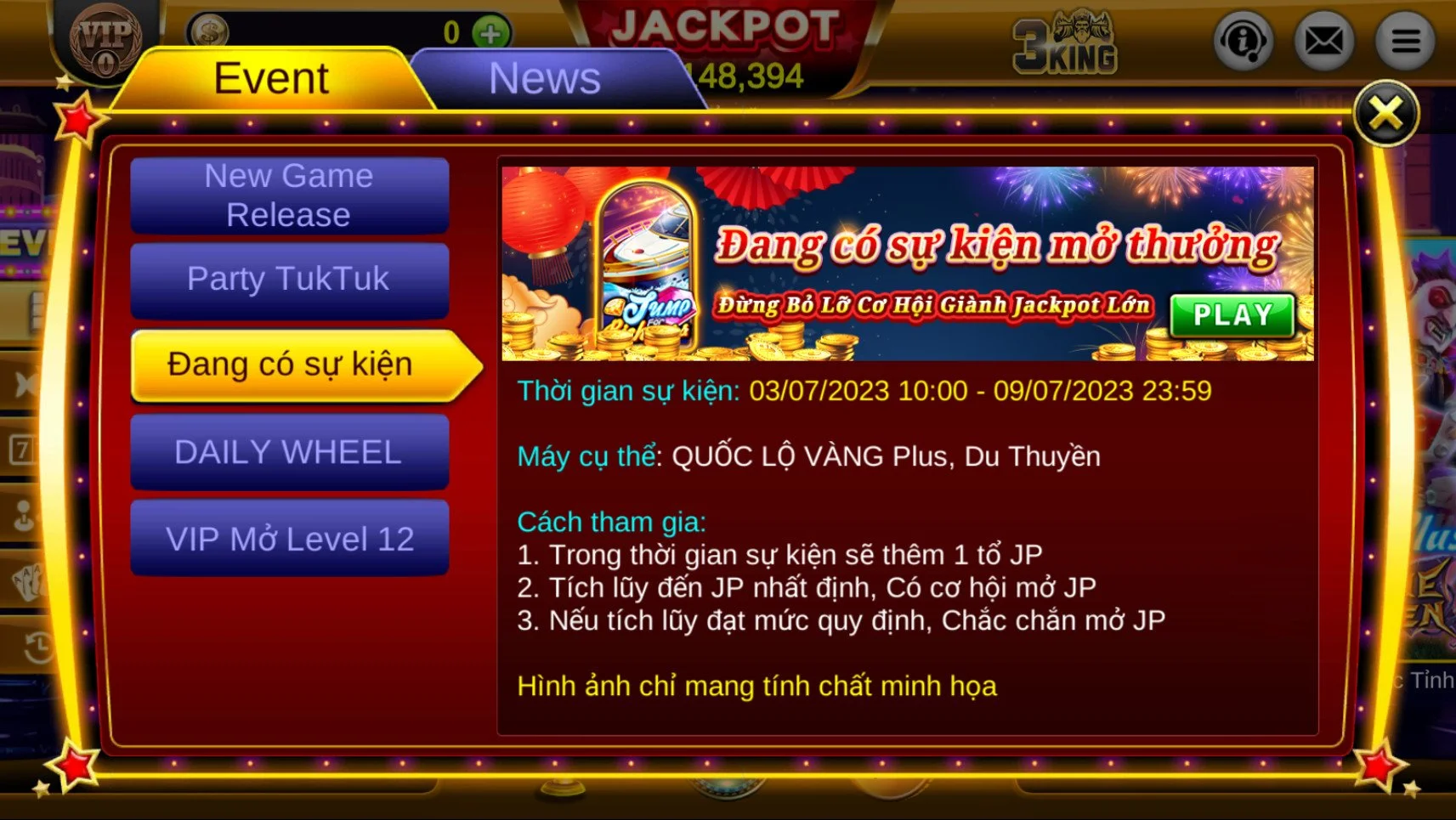 Khuyến mãi và các sự kiện đỉnh cao tại 3king