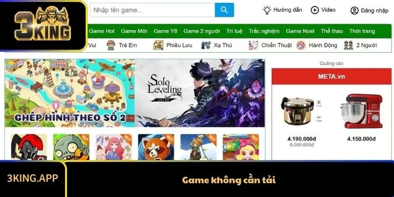 Game không cần tải - Top nền tảng chơi game online miễn phí