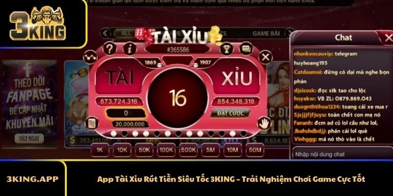 App Tài Xỉu Rút Tiền Siêu Tốc 3KING – Trải Nghiệm Chơi Game Cực Tốt