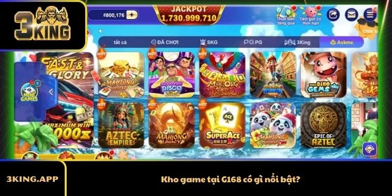 Kho game tại G168 có gì nổi bật?