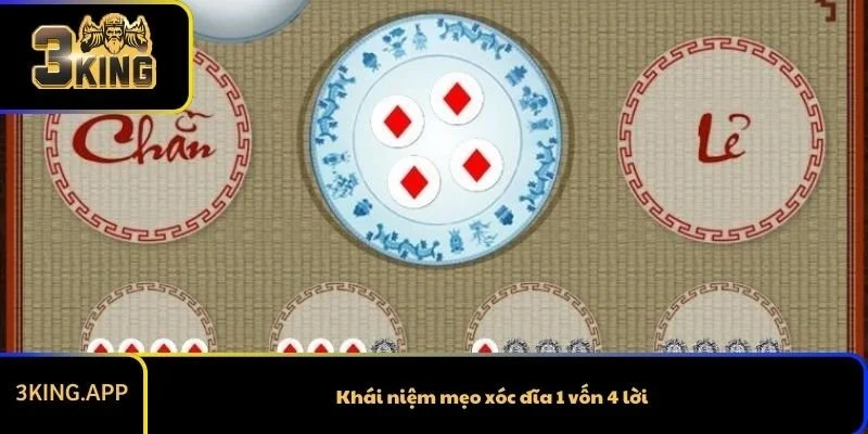Khái niệm mẹo xóc đĩa 1 vốn 4 lời