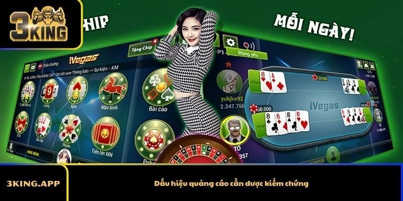 Dấu hiệu quảng cáo cần được kiểm chứng