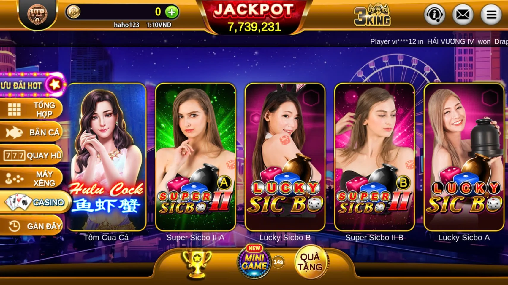 Giới thiệu trò chơi sicbo online