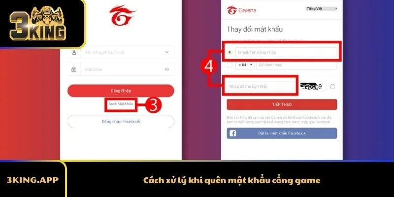 Cách xử lý khi quên mật khẩu cổng game
