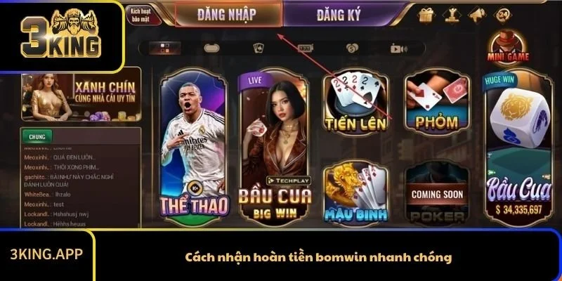 Cách nhận hoàn tiền bomwin nhanh chóng
