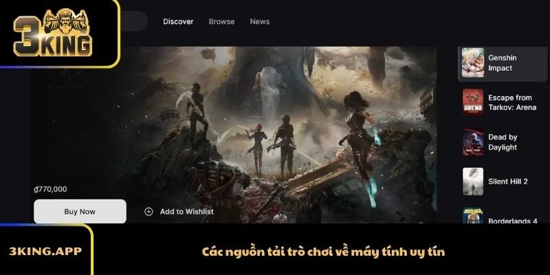 Các nguồn tải trò chơi về máy tính uy tín