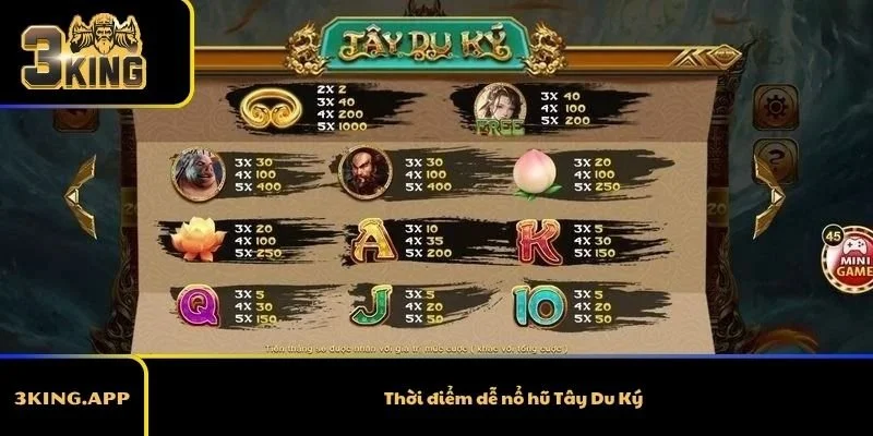 Thời điểm dễ nổ hũ Tây Du Ký