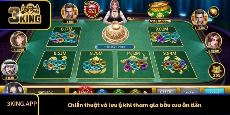 Chiến thuật và lưu ý khi tham gia bầu cua ăn tiền