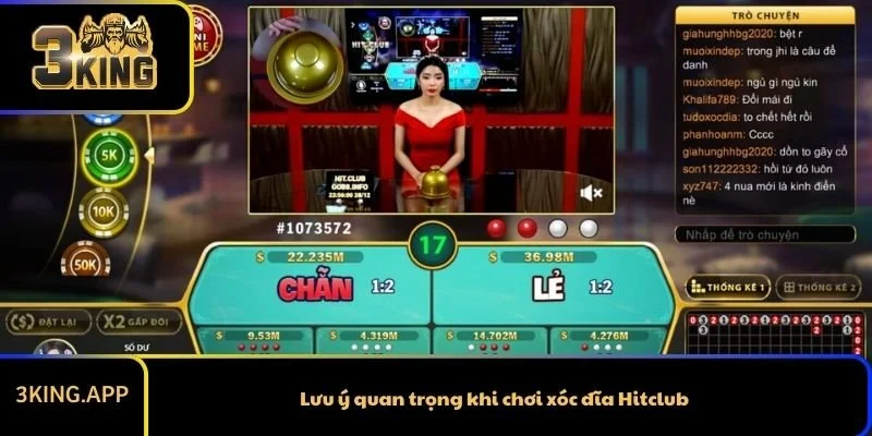 Lưu ý quan trọng khi chơi xóc đĩa Hitclub