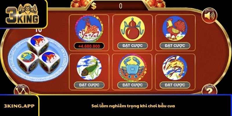 Sai lầm nghiêm trọng khi chơi bầu cua