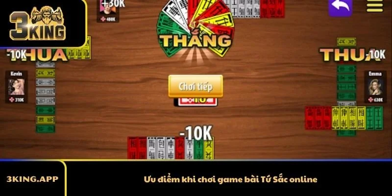 Ưu điểm khi chơi game bài Tứ Sắc online