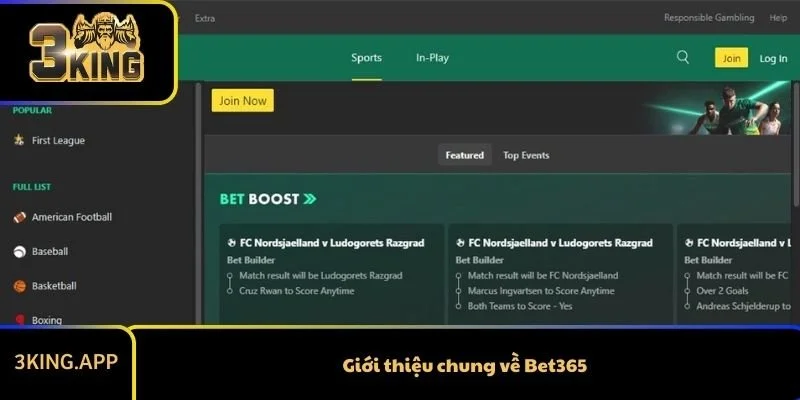 Giới thiệu chung về Bet365
