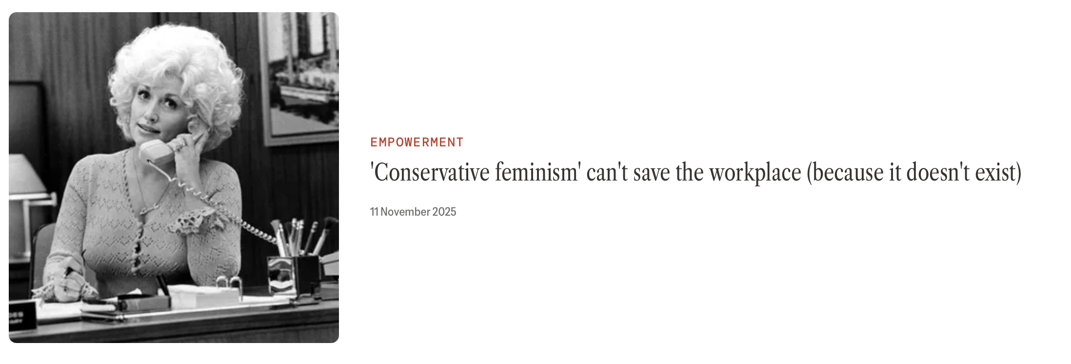 'Conservative feminism' can't save the workplace (because it doesn't exist)