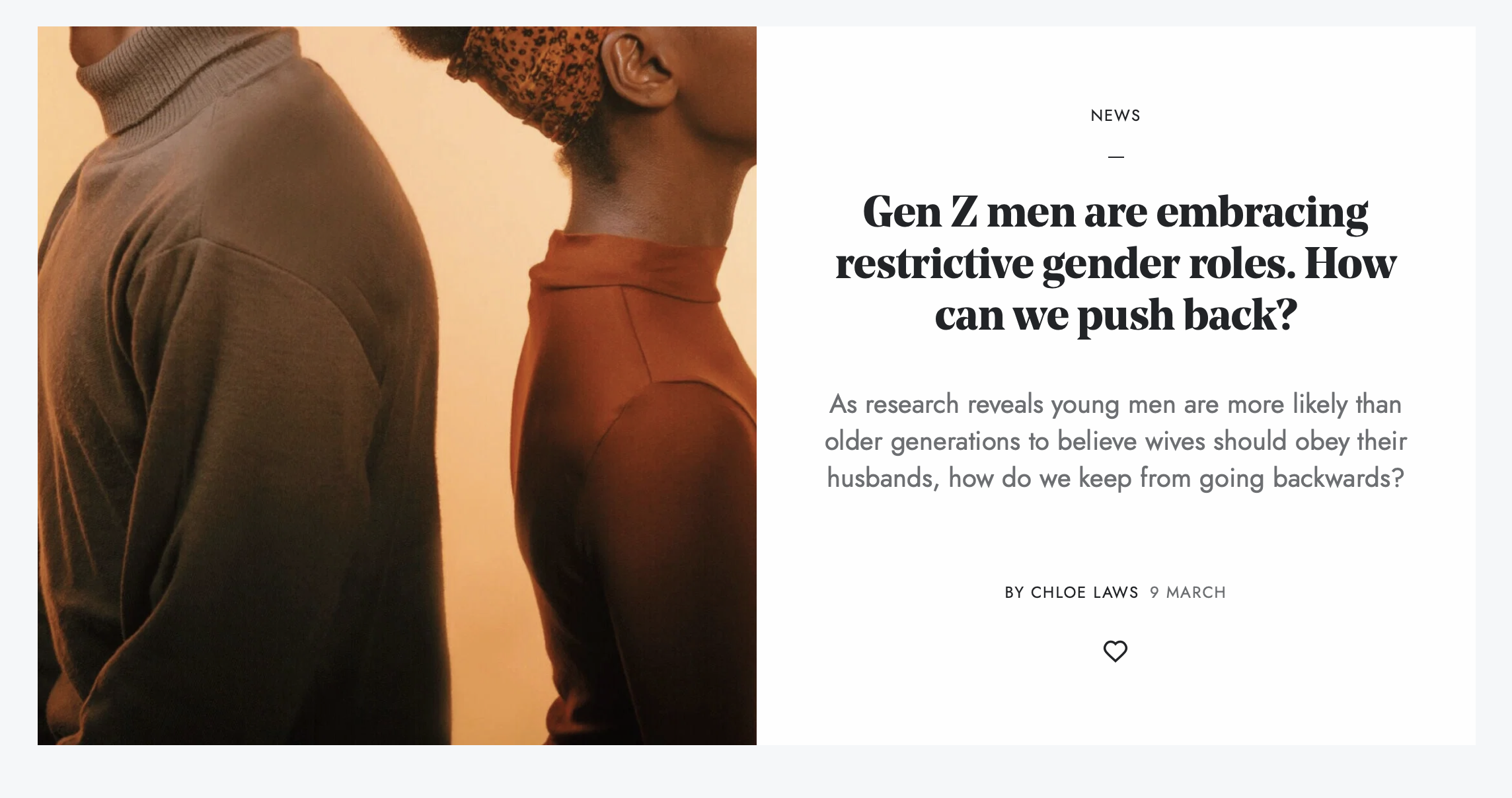 Gen Z men are embracing restrictive gender roles. How can we push back?