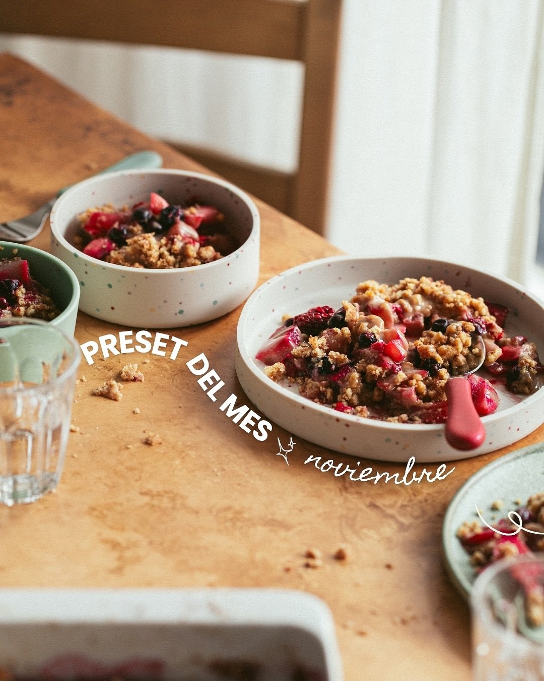 El preset que huele a hogar ✨ Hygge Vibe es MI preset de noviembre: esa sensaci&oacute;n de momentos lentos y de estar en casa que necesitamos cuando los d&iacute;as se acortan. 
Perfecto para galettes r&uacute;sticas, matchas cremosos, bowls reconfo