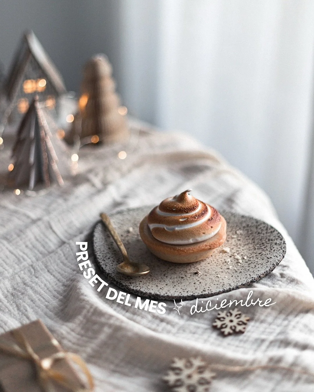 Os presento el preset perfecto para cerrar el a&ntilde;o: Crisp Winter ❄️

Tiene el look fresco, n&iacute;tido y luminoso que pide el invierno.

Tonos limpios, blancos brillantes, ese toque &ldquo;frosty&rdquo; perfecto para postres con merengue, des